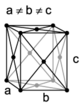 Orthohombic, face-centered