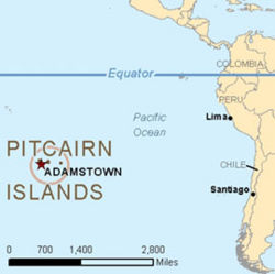 Location of Pitcairn Islands