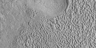 Brain terrain being formed, as seen by HiRISE under HiWish program Note: this is an enlargement of a previous image using HiView.