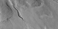 Closer view of previous image of a gully, as seen by HiRISE under HiWish program