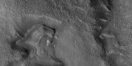 Close view of dipping layers, as seen by HiRISE under HiWish program