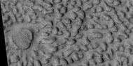 Close view of Ring-mold crater, as seen by HiRISE under HiWish program
