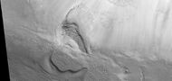 Close view of landslide, as seen by HiRISE under HiWish program