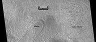 Possible glacier surrounded by brain terrain, as seen by HiRISE under HiWish program