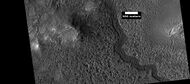 Close view of channels in Lyot Crater, as seen by HiRISE under HiWish program