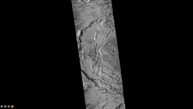 Western side of Focas Crater, as seen by CTX camera (on Mars Reconnaissance Orbiter).