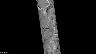 Eastern side of Quenisset Crater, as seen by CTX camera (on Mars Reconnaissance Orbiter).