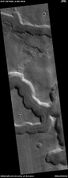 Example of frettered terrain, as seen by HiRISE under HiWish program Fretted terrain contains many wide, flat-floored valleys.