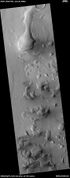 Groups of dipping layers near mounds, as seen by HiRISE under HiWish program