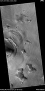 Lobate debris apron around mesa, as seen by HiRISE under HiWish program