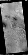 Wide view of lines of pits, as seen by HiRISE, under the HiWish program