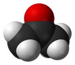 Spacefill model of deuterated acetone