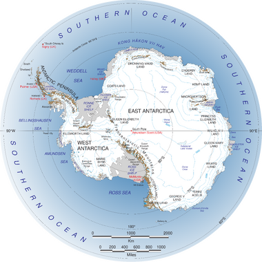 map of Antarctica