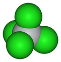 Spacefill model of titanium tetrachloride