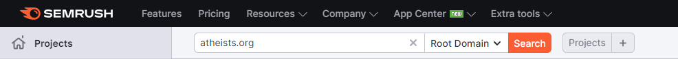 American Atheists website SEMRush.png