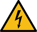 ISO 7010 pictogram for electrical hazards.
