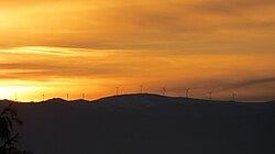 seen from Graz in the sunset