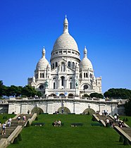 The Basilica of the Sacred Heart in Paris, France.