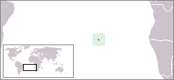 Location of Saint Helena, Ascension and Tristan da Cunha