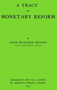 Cover of the first edition of A Tract on Monetary Reform