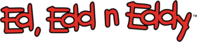 Words in red and white, saying "Ed, Edd n Eddy."